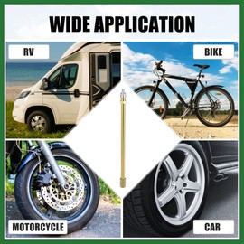Motoforti 2pcs 180mm/7.09" Car Tire Valve Stem Air Inflation Extension Adaptor Long-lasting