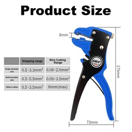Quick Strip Wire Stripper,Vista Wire Stripper,Vista Quick Strippers,2 in 1 Automatic Wire Stripping Tool,Self Adjusting Wire Stripper with Depth Stop for Electronic and Automotive Repair