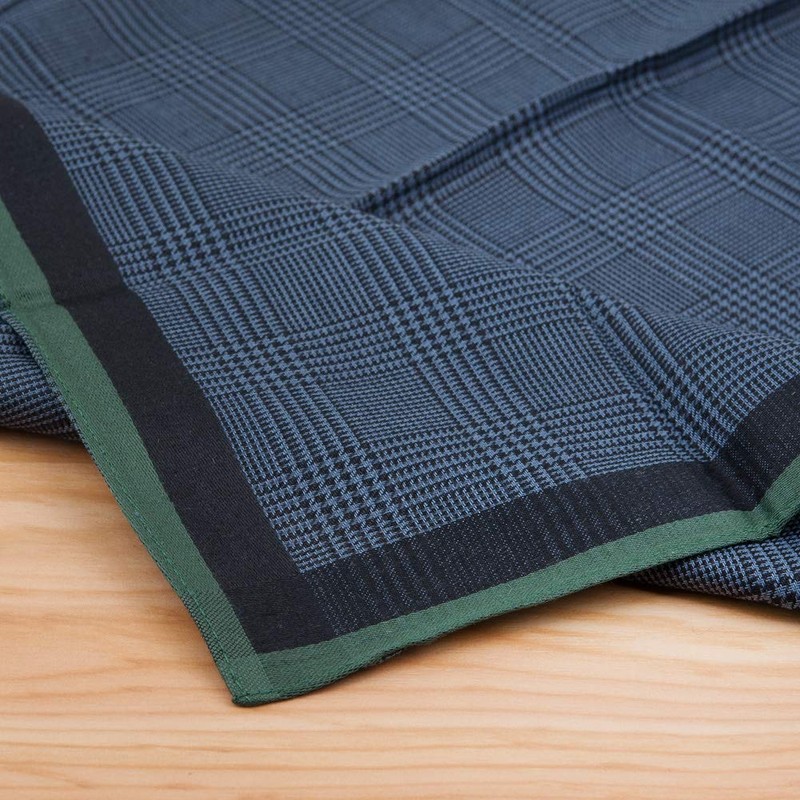 HOULIFE Mens Pure Cotton Stripe Check Classic Daily Use Handkerchiefs