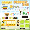FYSUIMU 72 Pcs Back to School Bus Bulletin Board Decoration