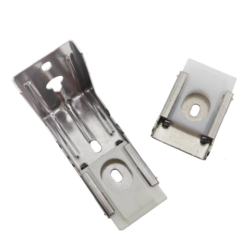 Caishun 2 Sets 2.8x1.2inch Silver Metal Vertical Blind Mounting Bracket