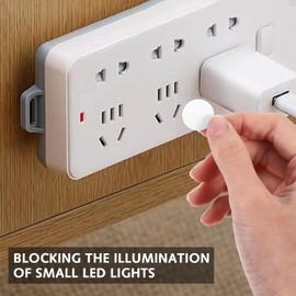 2 Sheets Light Blocking Stickers, Blackout Stickers for Electronic LED Dimming,Black and White Light Dimming Led Cover.