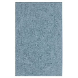 Castle Hill Tuft Twisted 220 GSF Non Skid Back Bath Rug 17 x 24 - Light Blue