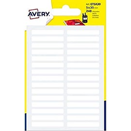 240 Manuscript Labels 5 x 35 mm White