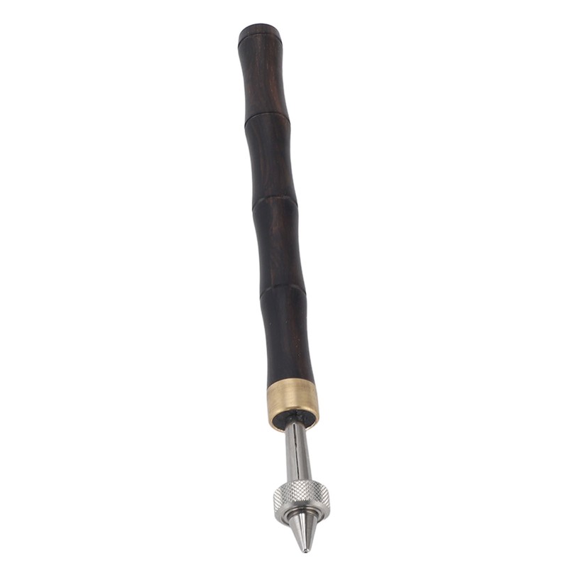 Pin Vise Hand Drill Wooden Handle Comfortable Grip Portable Pin