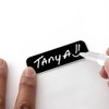 Oval Name Badge Blanks with Pin - 10 Pack (Black)