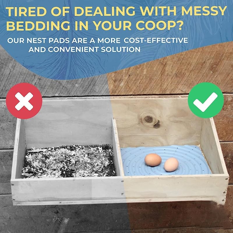 XUBX 4 Pieces Chicken Nesting Box Liners, 33 cm Chicken