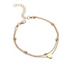 Bufenia Boho Layered Anklets Gold Heart Pendant Ankle Bracelets Sand