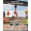 Manual Lever Chain Hoist 3/4T 20M Lift G80 Steel Dual