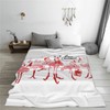 Oplp Merry Christmas Pink Flamingo Throw Blanket for Bed Sofa