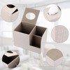 BTSKY Linen Beige Square Tissue Box Cover With Two Side