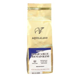 Aquilaland Jamaica Blue Mountain, Premium Blend, 100% Arabica, Medium Roast, 8.8 Ounce (Whole Bean Coffee)