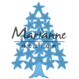 Marianne Design Creatables Tiny's Christmas Tree Stars, Metal, Blue, 13 x 9.5 x 0.5 cm
