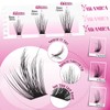 Yawamica Wispy Lash Clusters Natural Eyelash Extension 10-14mm Fluffy Eyelash