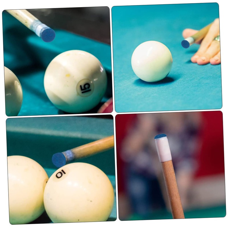 BESPORTBLE Billiard Cue Tip Head 30pcs Pool Stick Tips Leather