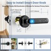 Evanshow Fingerprint Door Lock Biometric Door Knob with Keypad Keyless