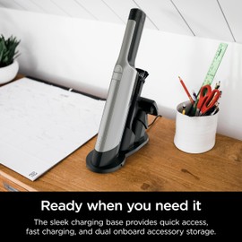 Shark WANDVAC Power PET Cordless Hand Vac, Ultra-Lightweight & Portable with Powerful Suction & Boost Mode, New FurFins Tool, Designed for Car & Pet Homes, Pearl White, WV410WH