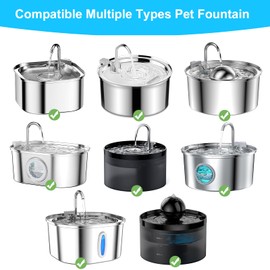 VinDox Cat Fountain Pump for Cat Fountain, Stainless Steel, Ultra-Quiet Pet Pump for Cat Drinking Fountain Made of Stainless Steel (No Adapter) (Pump)