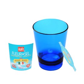 Fleur de Sel Organic Artisanal Natural, Low Sodium (12%), Unbreakable Glass 8.8 oz (250g), Enhances the Taste of Foods. The Caviar of Salt!.