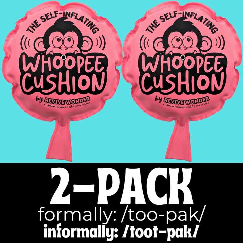 Revive Wonder Self Inflating Whoopee Cushions | 2 Pack, 6