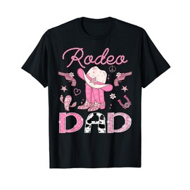 Rodeo Dad 1St Birthday Pink Boots Disco Cowgirl T-Shirt