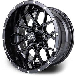 MODZ® 14" Vortex Glossy Black Golf Cart Wheels