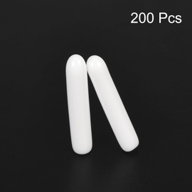uxcell 200pcs Rubber End Caps 1.5mm(1/16") ID Vinyl Round Tube Bolt Cap Cover Screw Thread Protectors White