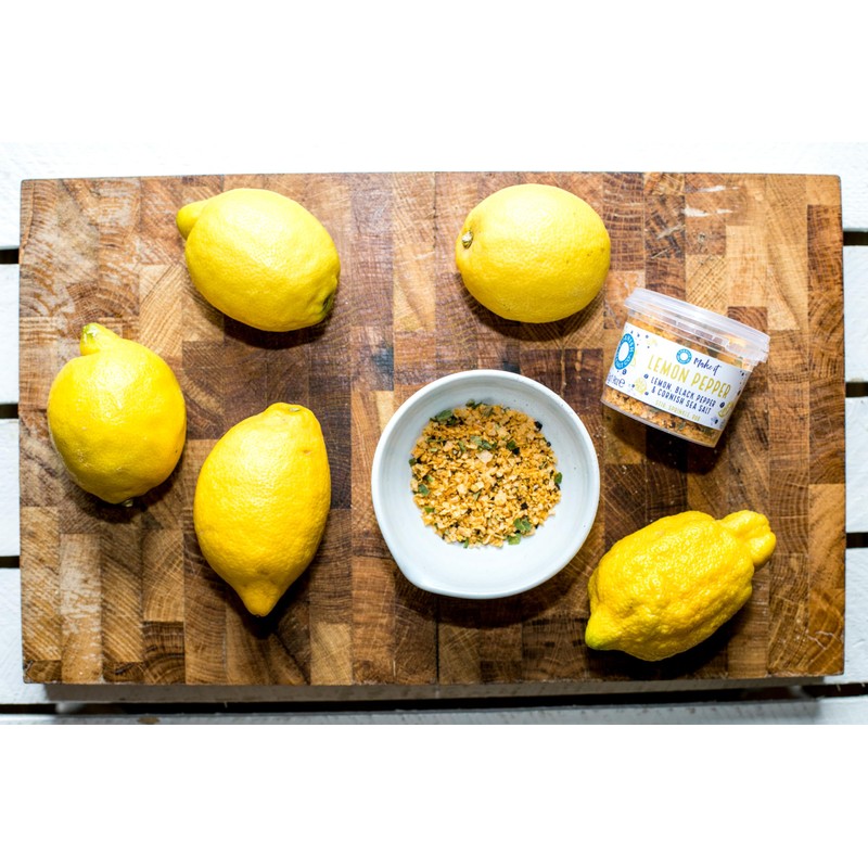 Cornish Sea Salt Tub (8 Pack, Lemon Pepper Seasoning 55g)