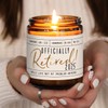 Retirement Gift for Woman - 'Officially Retired 2025' Candle, w/Champagne
