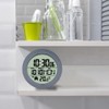 Nagoyuki 1 Piece No Punching Suction Cup Clock Gray Plastic