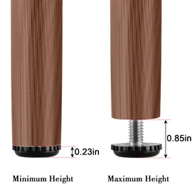 Stainless Steel Screw Furniture Leveling Feet 5/16-18 Screw in Threaded Furniture Levelers Adjustable Table Chair Levelers Feet Glides for Chairs Tables Cabinet Patio Furniture- 8 Pack