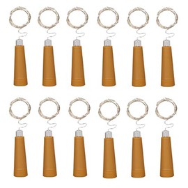 Cadena de luces para botellas de vino, paquete de 12 luces LED de 36.5 pulgadas AAA alimentadas con pilas AAA para botellas de vino, decoración de mesa, Navidad, boda, fiesta, estudio, decoración de
