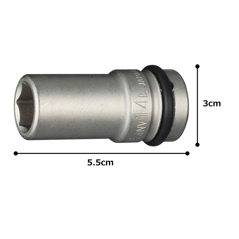 TONE Impact Long Socket 4NV-14L Drive 0.5 inch (12.7 mm)