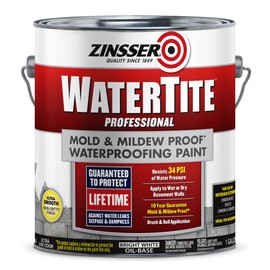 Zinsser 5001 WaterTite Professional Waterproofing Paint, Gallon, White