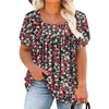 Summer Tops for Women Plus Size Cute Petal Sleeve Floral