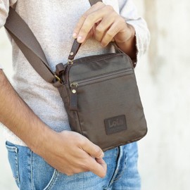 Lois - Men's Small Shoulder Bag with Adjustable Strap - Men's Shoulder Bag Small Made from High-Quality Materials - Durable Small Shoulder Bag Men's - Men's Bag for Hanging 307, brown