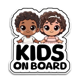 Baby on Board Signs for Car, 6.5 x 4.5 Kids on Board, Waterproof and UV-Resistant Baby on Board Sticker, Durable Baby Sign for Safety Awareness, Easy to Apply for Window or Bumper