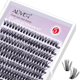 Pack of 240 Individual Eyelashes, Individual Clusters, False Eyelashes, Wide Base, D Curl, 9-16 mm Length, Soft False Eyelashes, Waterproof, Ultralight and Easy to Use (D040-240 Pieces)