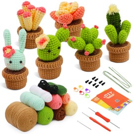 Namner Crochet Kit, Crochet Kit for Beginners, Crochet Starter Kit Fleshiness, for DIY Handcrafts with Crochet Hooks, Yarn, Polyester Fiber Filling, Hand Sewing Needle, Stitch Markers and Instruction