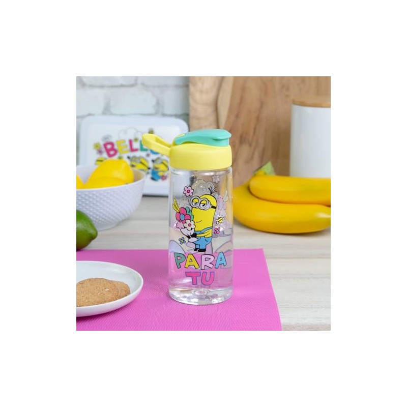 Geda Labels Minions Bellospring Drinking Bottle, 480 ml, Tritan, Multi-Coloured