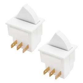 Create idea 2 Pack 3 Pin Fridge Door Light Switch Compatible with Whirlpool W11396033 12002646 WPW10656771 40.8x29.3mm 125V/5A 250V/2.5A Refrigerator Door Light Sensor White