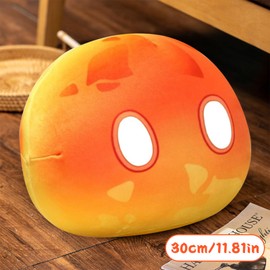 WKxinxuan Genshin Impact Cuddly Toy, 30 cm Slime Plush Toy, Genshin Impact Pillow Slime Stuffed Animal Plush Toy, Slime Plush Toy, Genshin Impact Plush Cosplay Gift for Fans