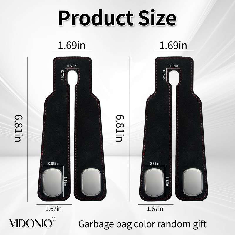 Upgrade 2 Pack Car Hooks for Headrest,Car Seat Back Storage