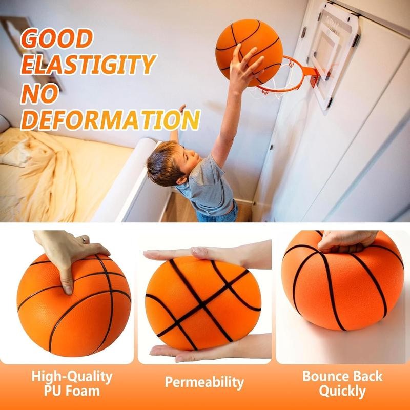 Children's educational silent basketball, indoor special, free basket, value set,