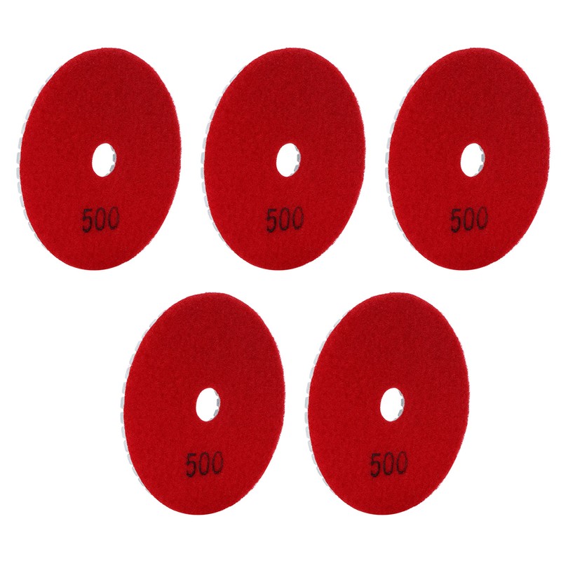 5Pcs 4in Diamond Wet Polishing Pads Soft Grinding Disc Kit