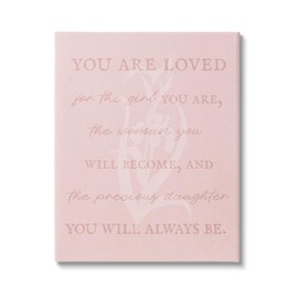 Stupell Industries Daughter You Are Loved Canvas Wall Art by Lil' Rue