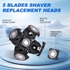 5D Blades Shaver Replacement Heads,Head Electric Razor Shaving Compatible with