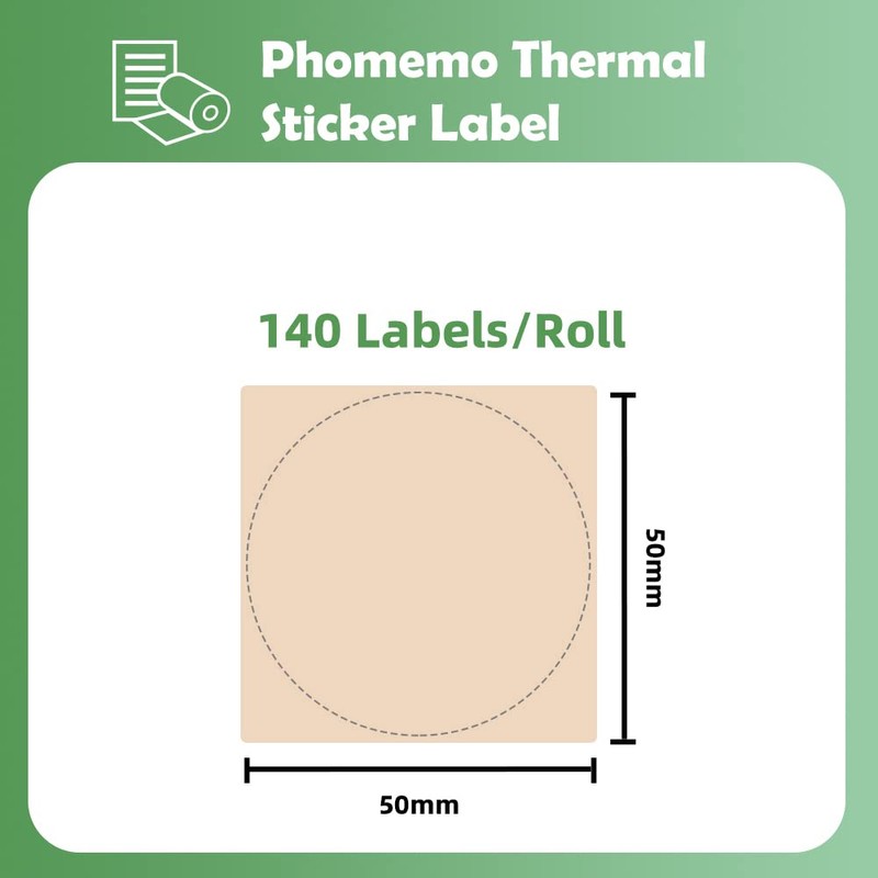 Phomemo M110 M120 M200 M220 M221 Label Maker Round Circle