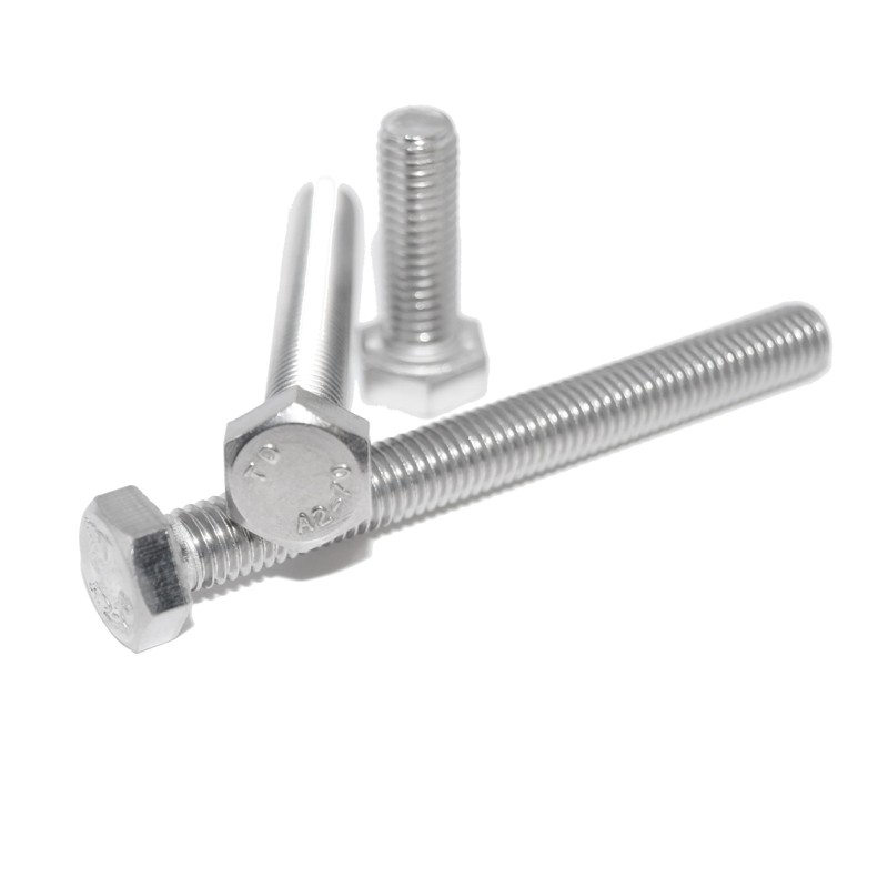 Hexagon Screws M5X12 Pack of 4 DIN 933 A2 Stainless