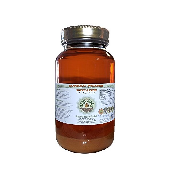 Psyllium Alcohol-Free Liquid Extract, Psyllium (Plantago Ovata) Seed Glycerite Natural Herbal Supplement, Hawaii Pharm, USA 32 fl.oz